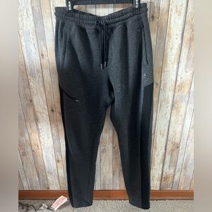 Grey and black jogger sweatpants